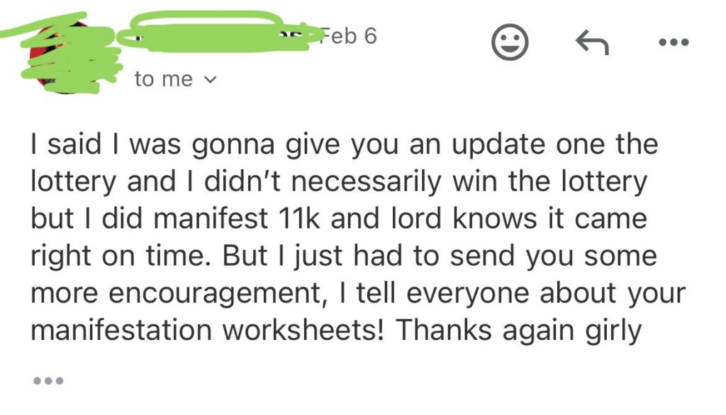 manifestation worksheets